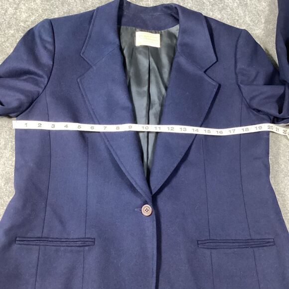 Vintage Pendleton Womens Blazer 1950s Navy Blue Size 16 100% Virgin Wool USA - Picture 8 of 14